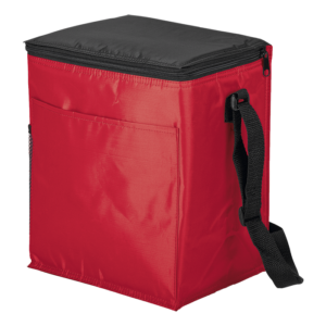 12 Can Cooler with 2 Exterior Pockets 70D PEVA Lining
