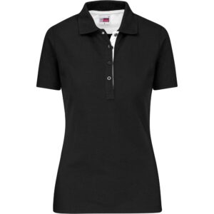 Ladies Triton Golf Shirt - Black Teal