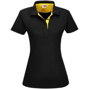 Ladies Triton Golf Shirt - Black Red