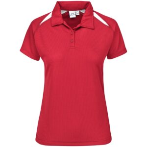 Ladies United Golf Shirt - Black Red